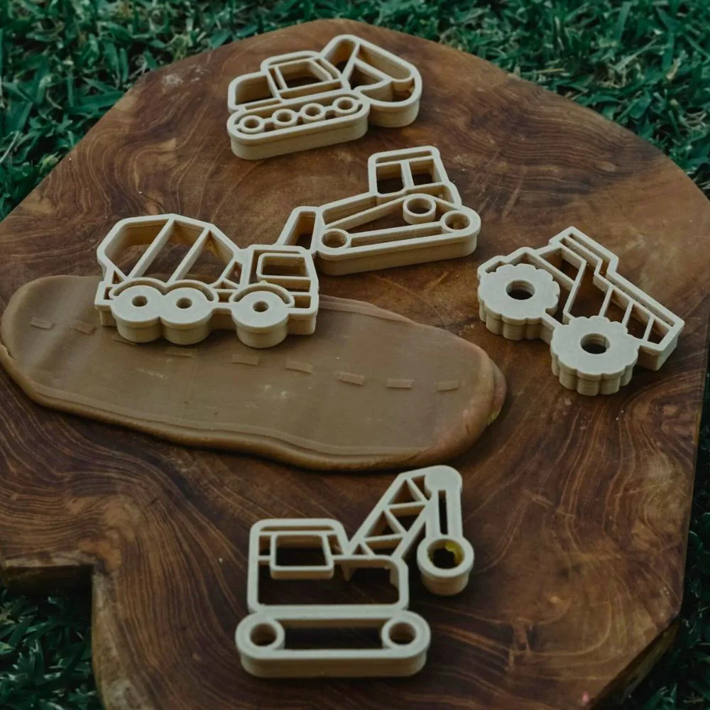 Cookie Cutter / Play Dough Cutters Construction (set of 5) + Road Roller - Image 2