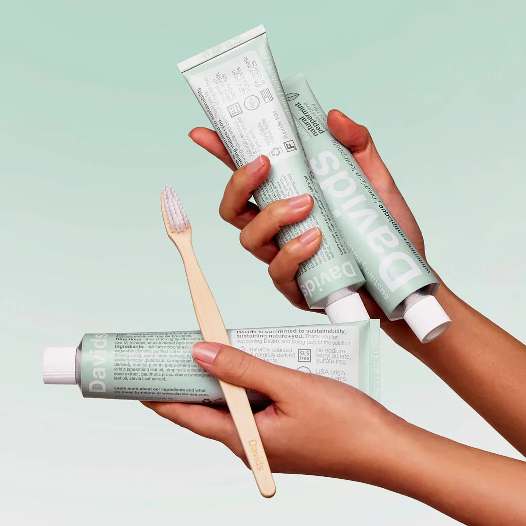 Davids Toothpaste 149g - Whitening + Antiplaque Peppermint - Image 3