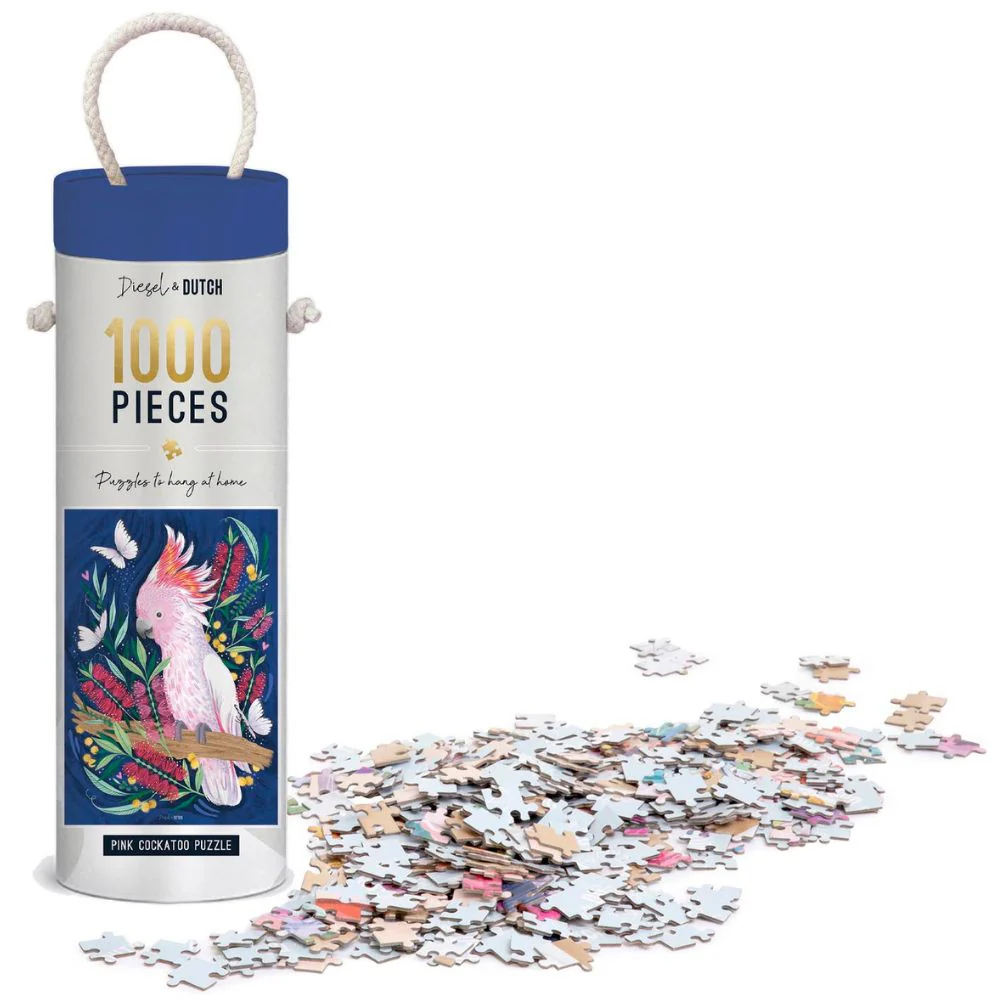 Diesel & Dutch 1000pc Wall Jigsaw Puzzle - Pink Cockatoo - Image 2