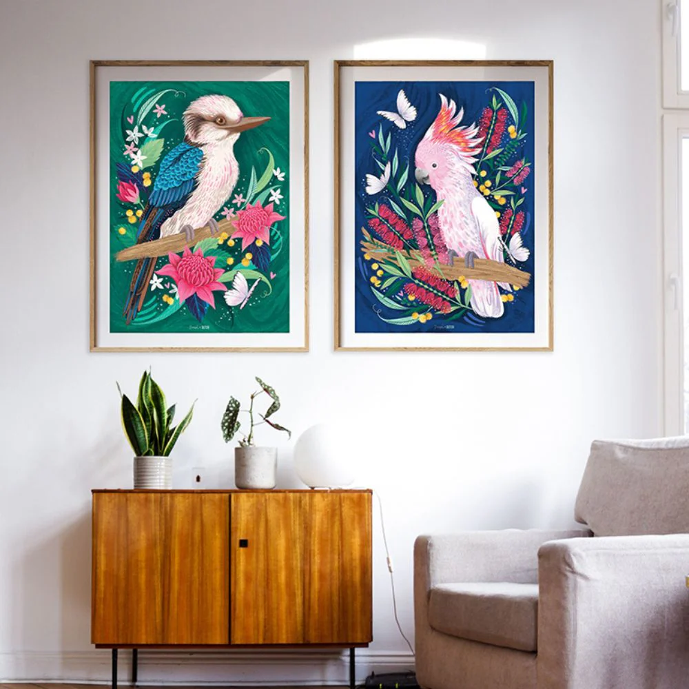 Diesel & Dutch 1000pc Wall Jigsaw Puzzle - Pink Cockatoo - Image 3