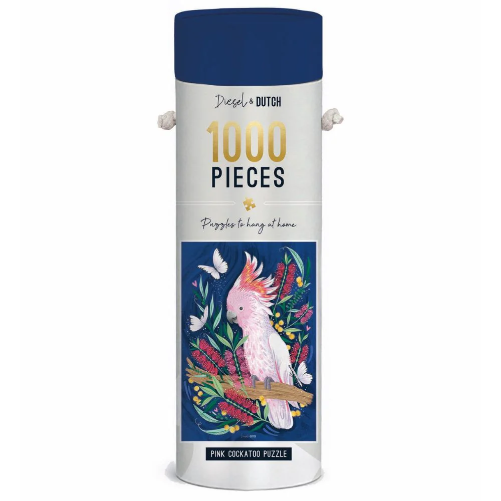 Diesel & Dutch 1000pc Wall Jigsaw Puzzle - Pink Cockatoo - Image 4