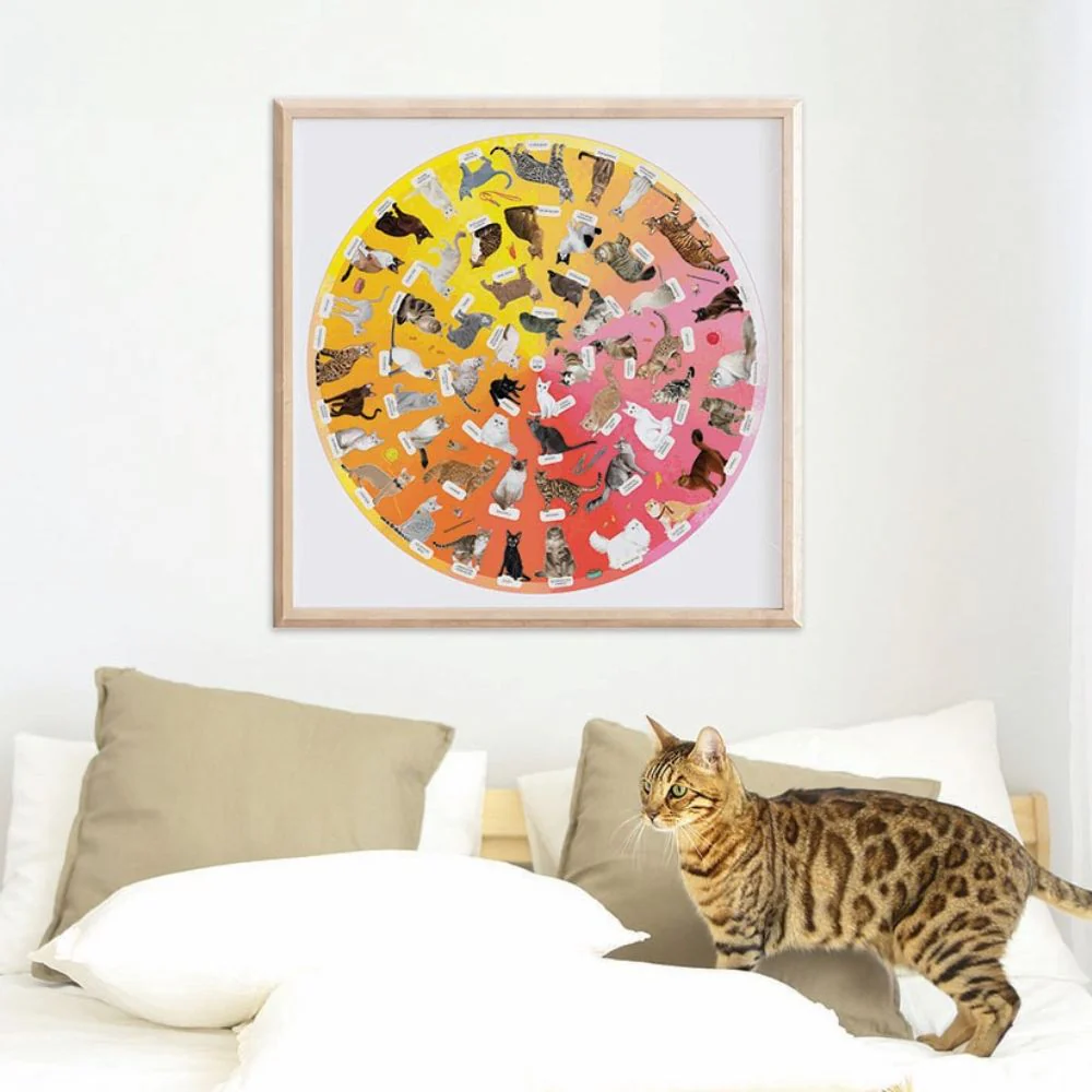 Diesel & Dutch 1000pc Jigsaw Puzzle - Fancy Felines (68cm round) - Image 3