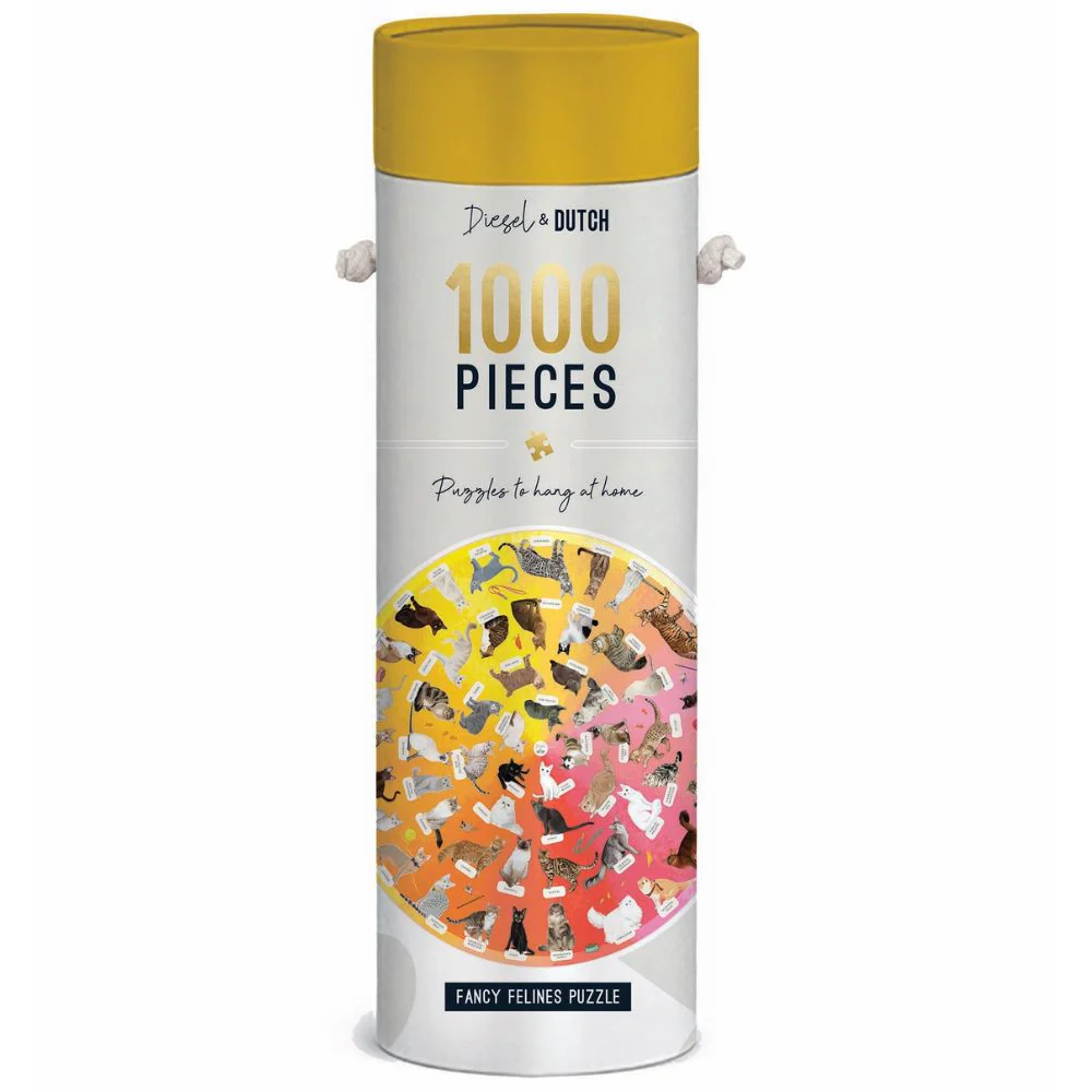 Diesel & Dutch 1000pc Jigsaw Puzzle - Fancy Felines (68cm round) - Image 4