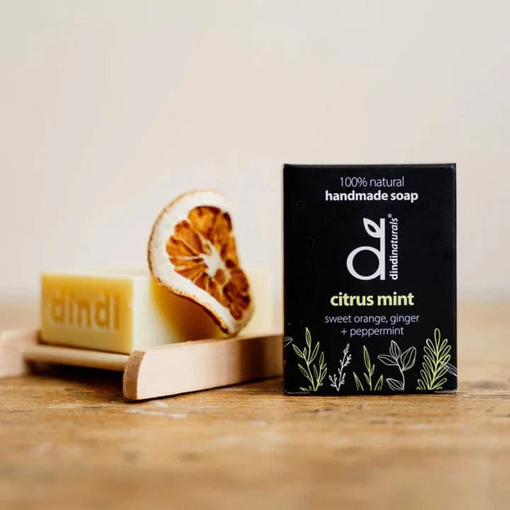 Dindi Naturals Boxed Soap Bar 110g - Citrus Mint - Image 3