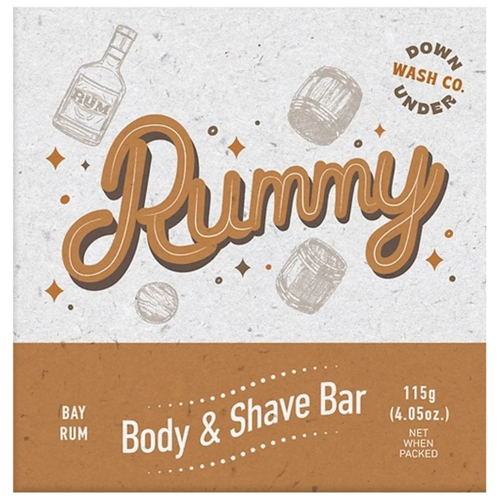 Downunder Wash Co Rummy Body & Shave Soap Bar 115g - Image 2