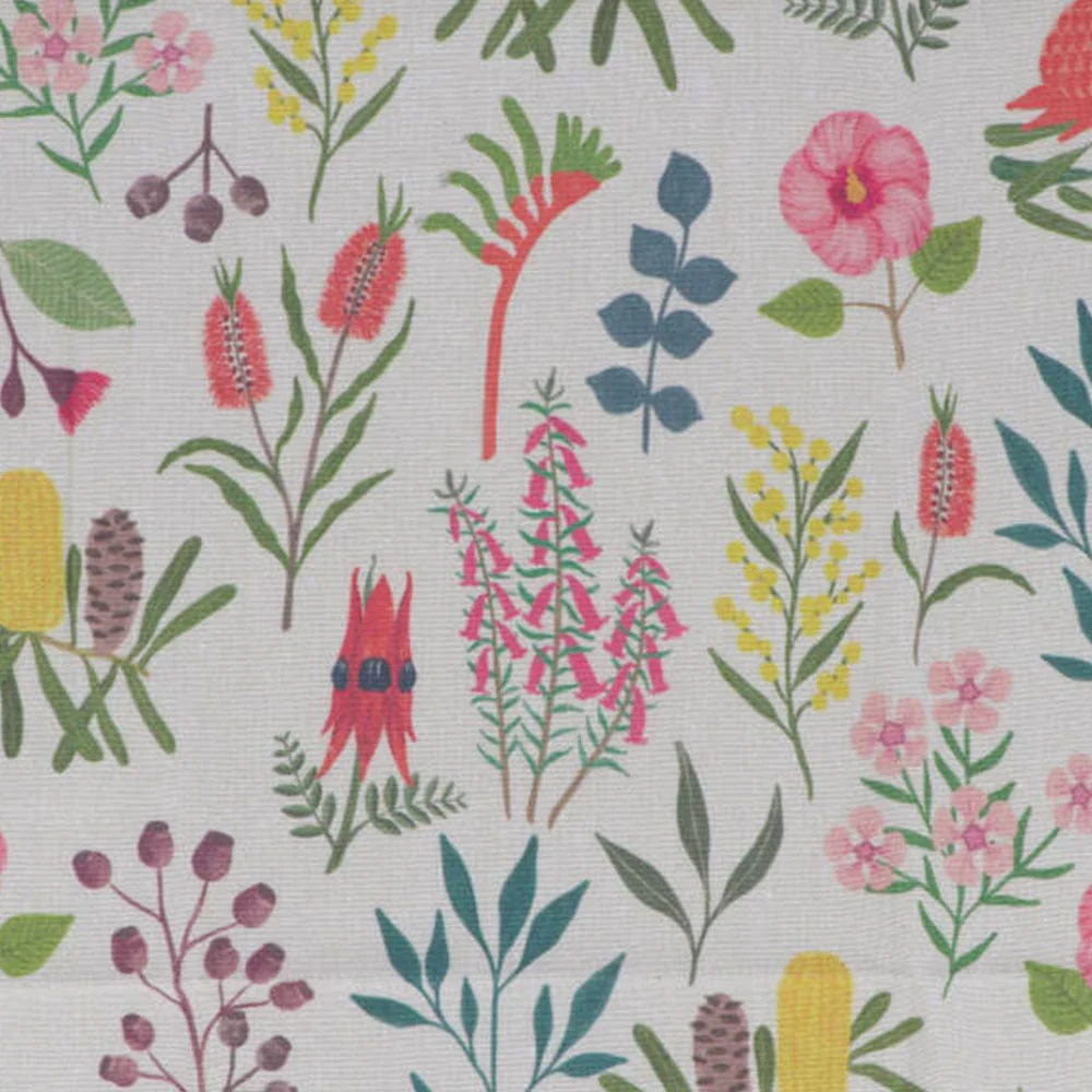 Earth Greetings Organic Cotton Tea Towel - Australian Wildflowers - Image 4