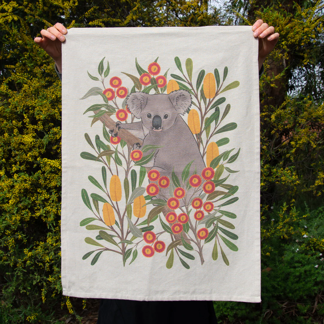 Earth Greetings Organic Cotton Tea Towel - Koala Country - Image 3