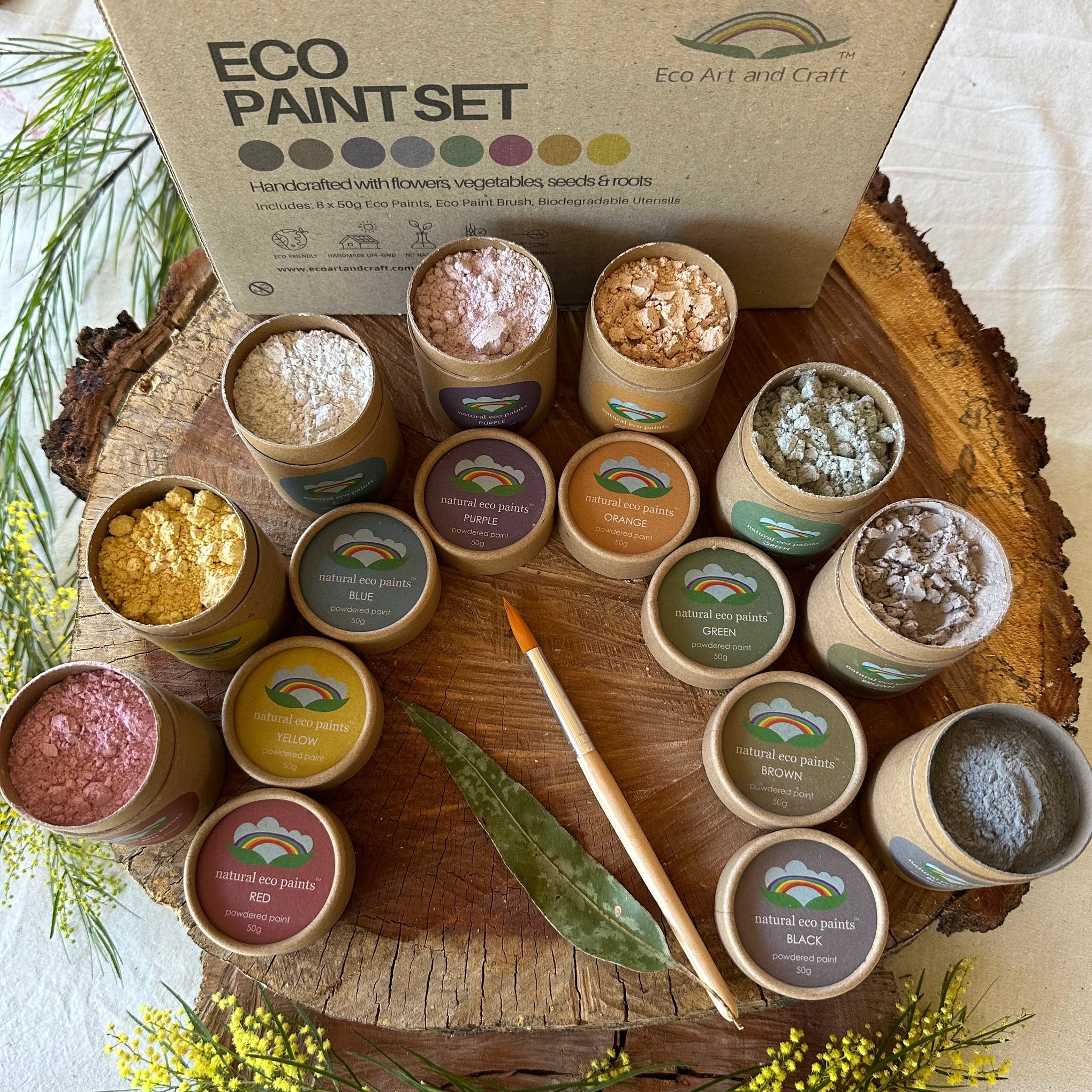 Eco Art And Craft Natural Eco Paint Kit - 8 paint colours - Image 2