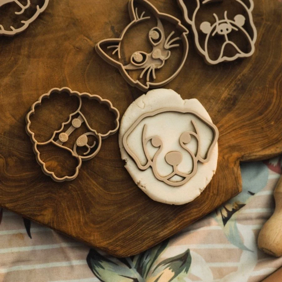 Cookie Cutter / Play Dough Cutter Set - Pet Faces (set of 5) - Image 2