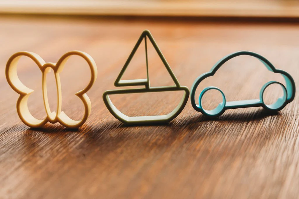 Cookie Cutter / Play Dough Cutter Set - Playdough Assorted Colour Shapes (set of 10) - Image 5