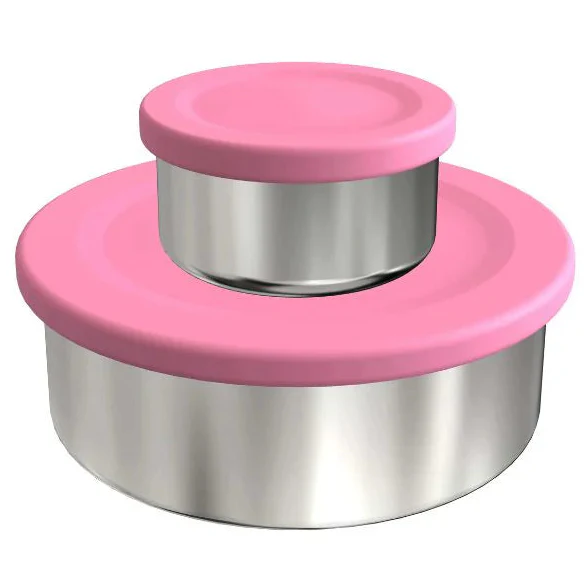 EcoCocoon Stainless Steel Leak-Proof Snack Pots - Set of 2 - Image 16