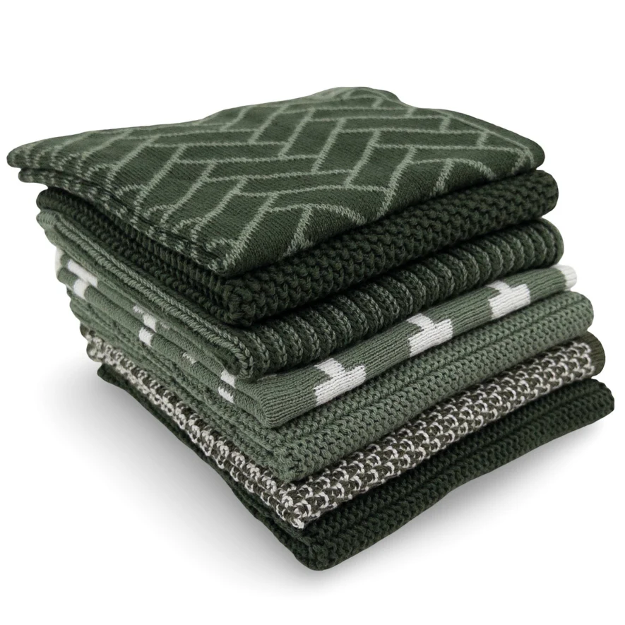 Ecovask Daily Use Dish Cloth 7pc Variety Pack Organic Cotton - Image 11