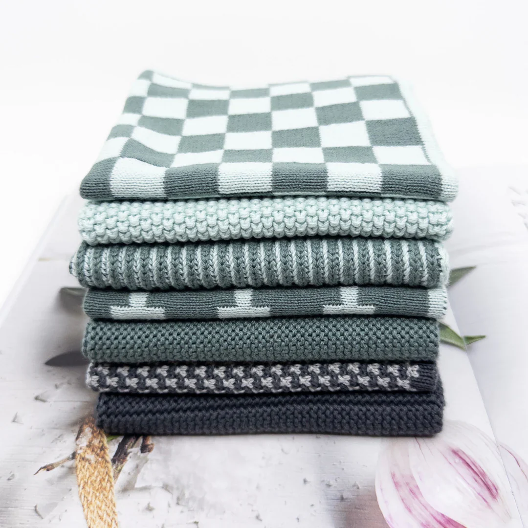 Ecovask Daily Use Dish Cloth 7pc Variety Pack Organic Cotton - Image 4
