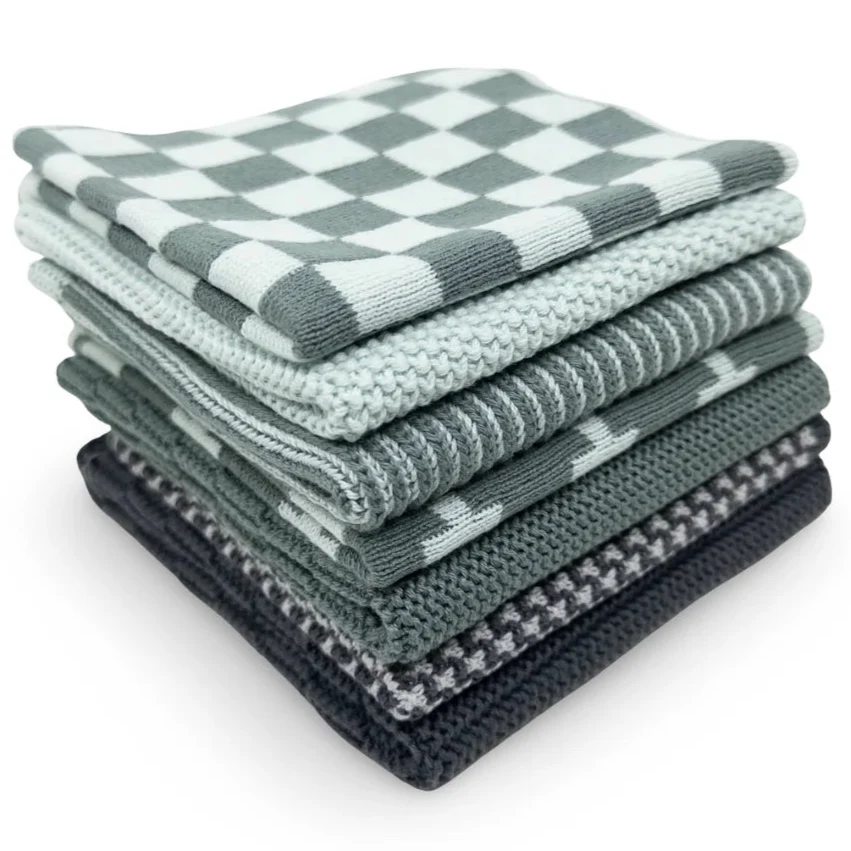 Ecovask Daily Use Dish Cloth 7pc Variety Pack Organic Cotton - Image 7