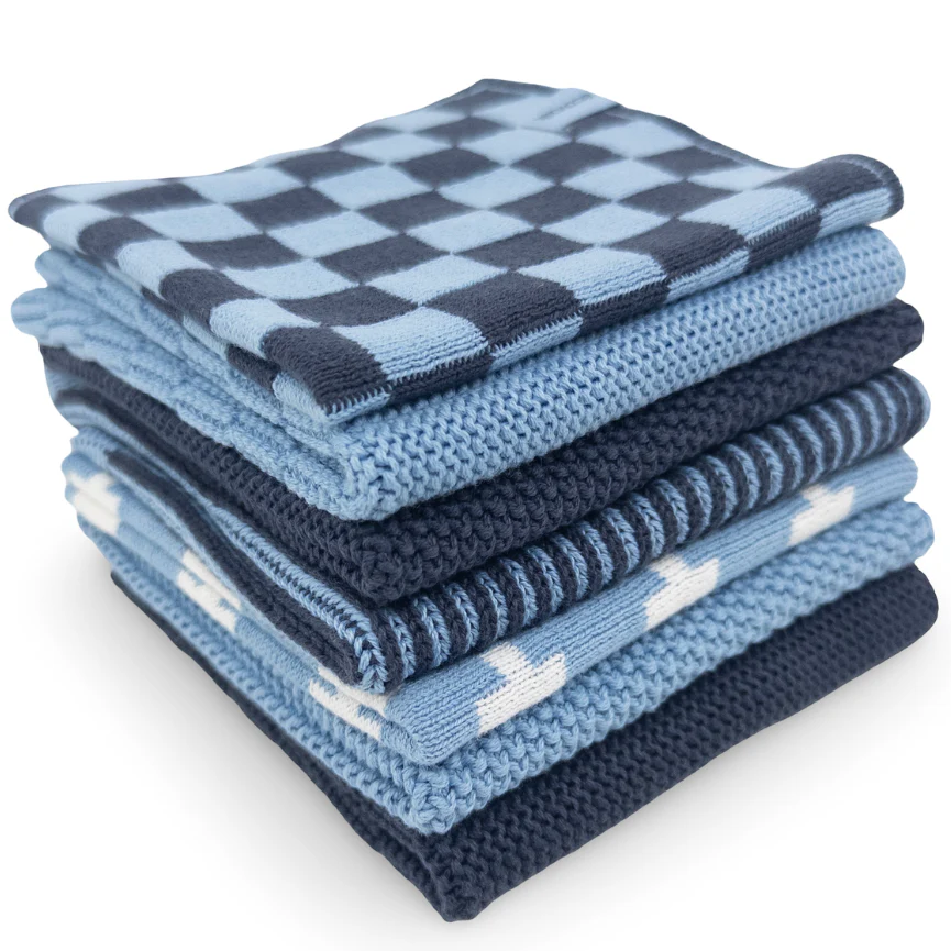 Ecovask Daily Use Dish Cloth 7pc Variety Pack Organic Cotton - Image 9