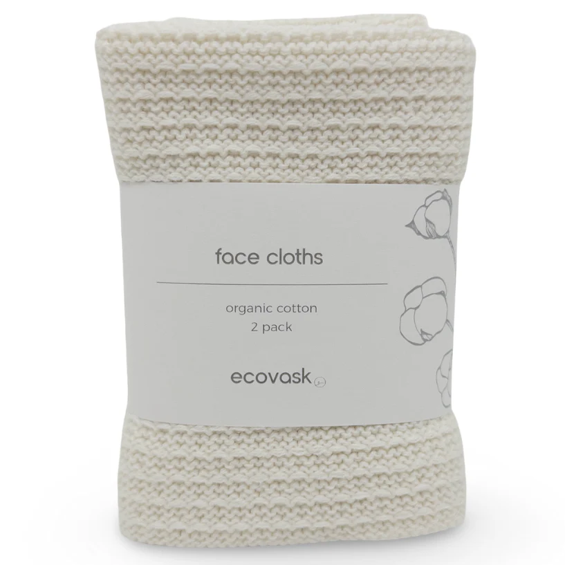 Ecovask Face Cloth 2pk Organic Cotton - Image 14