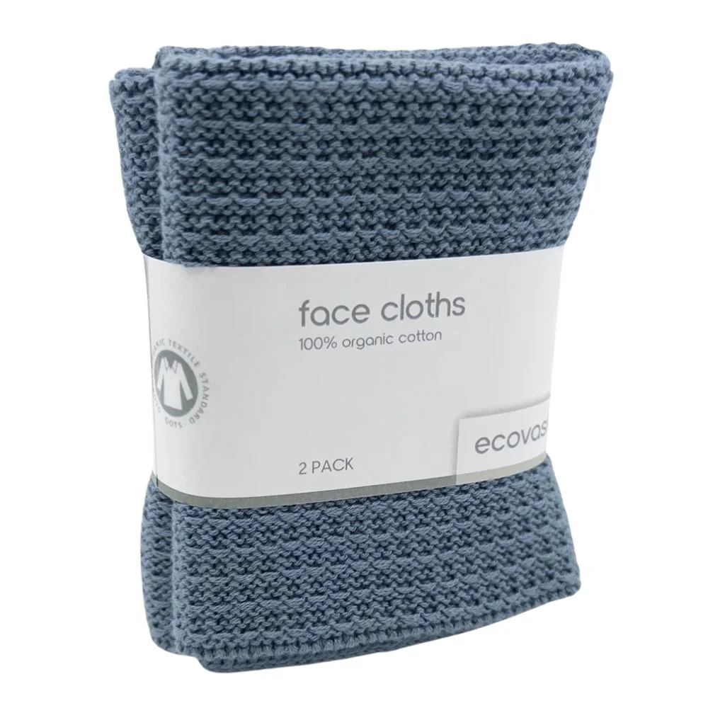 Ecovask Face Cloth 2pk Organic Cotton - Image 9
