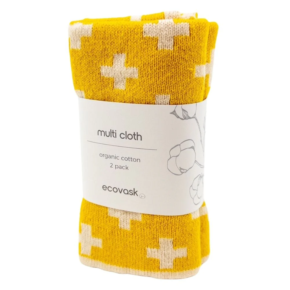 Ecovask Wash Cloth / Multi Cloth 2 Pack Organic Cotton - Image 4