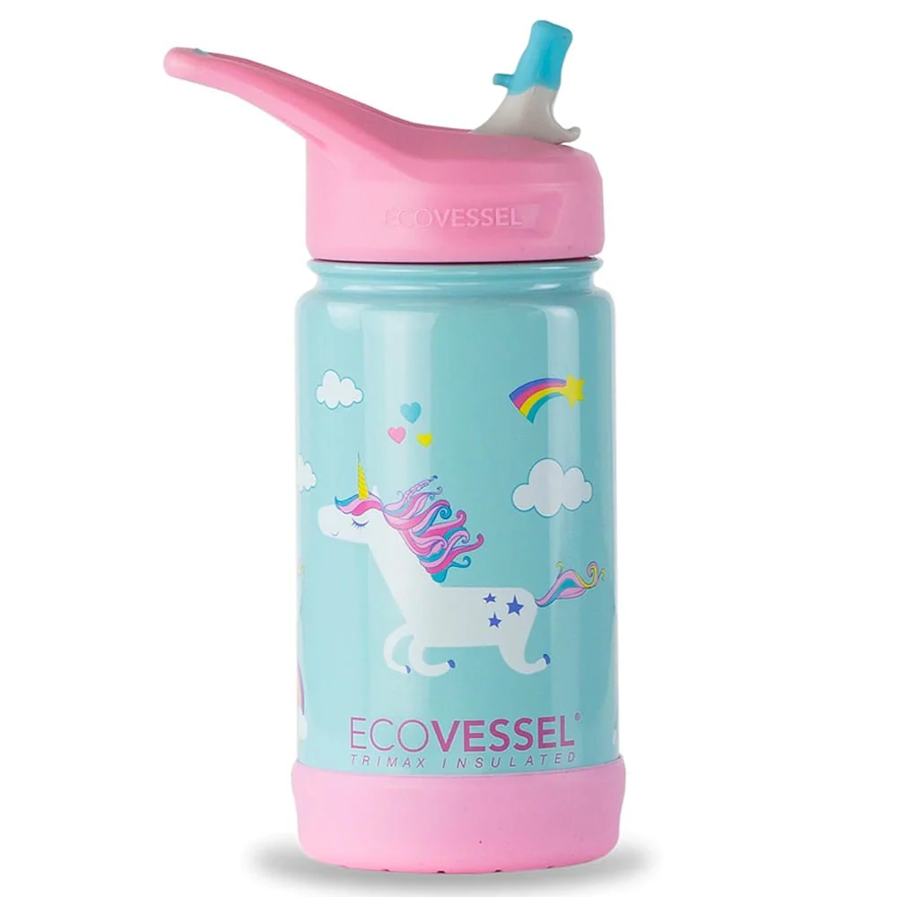 EcoVessel Frost Kids Triple Insulated Bottle with Straw 355ml - Image 4