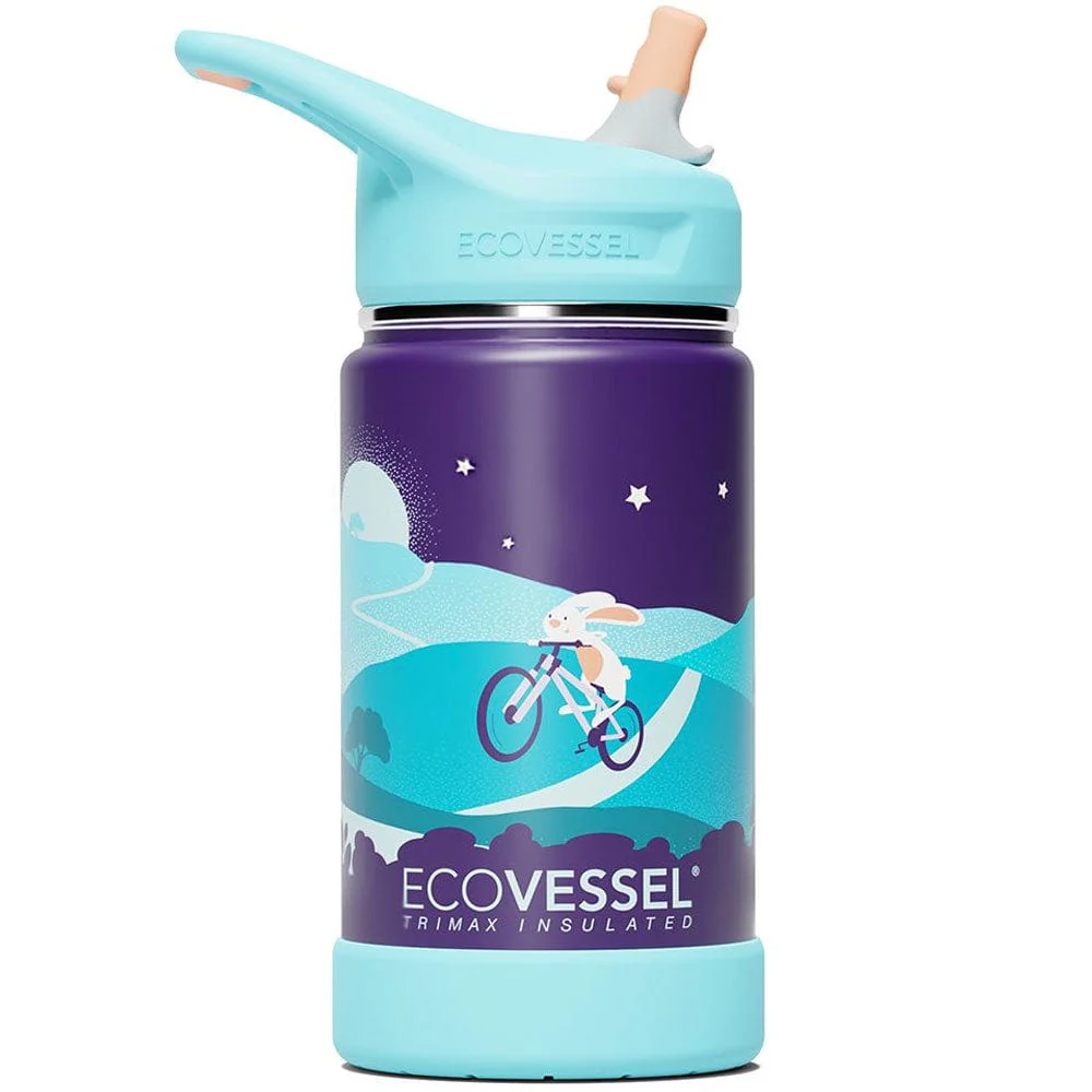 EcoVessel Frost Kids Triple Insulated Bottle with Straw 355ml - Image 5