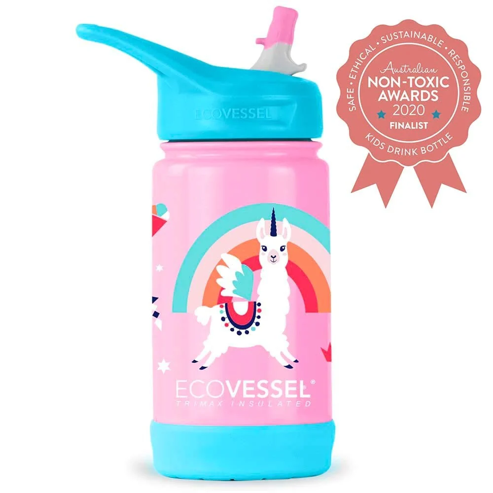 EcoVessel Frost Kids Triple Insulated Bottle with Straw 355ml - Image 6