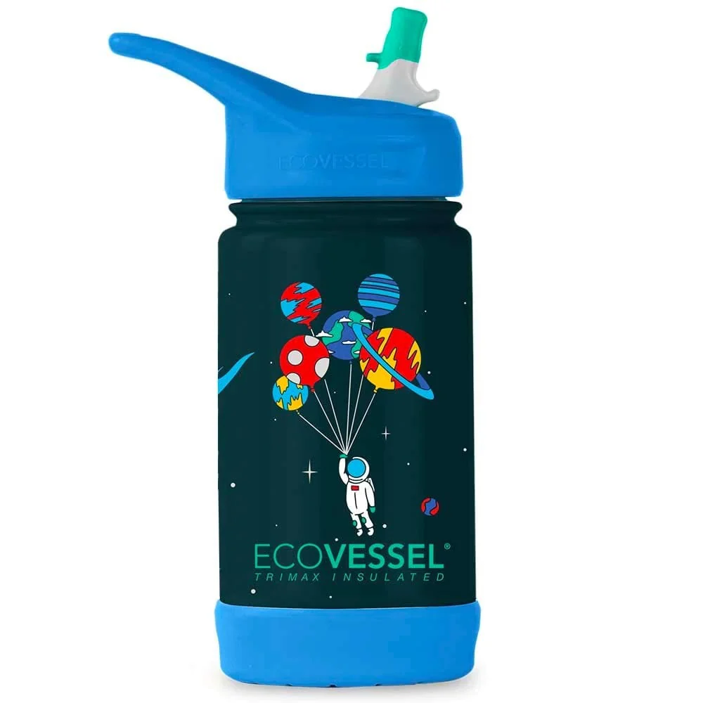 EcoVessel Frost Kids Triple Insulated Bottle with Straw 355ml - Image 7