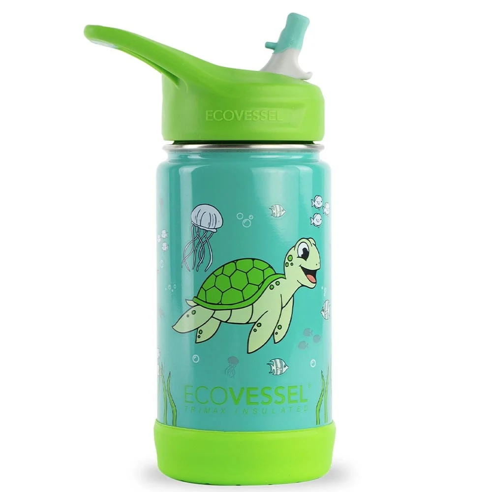EcoVessel Frost Kids Triple Insulated Bottle with Straw 355ml - Image 9