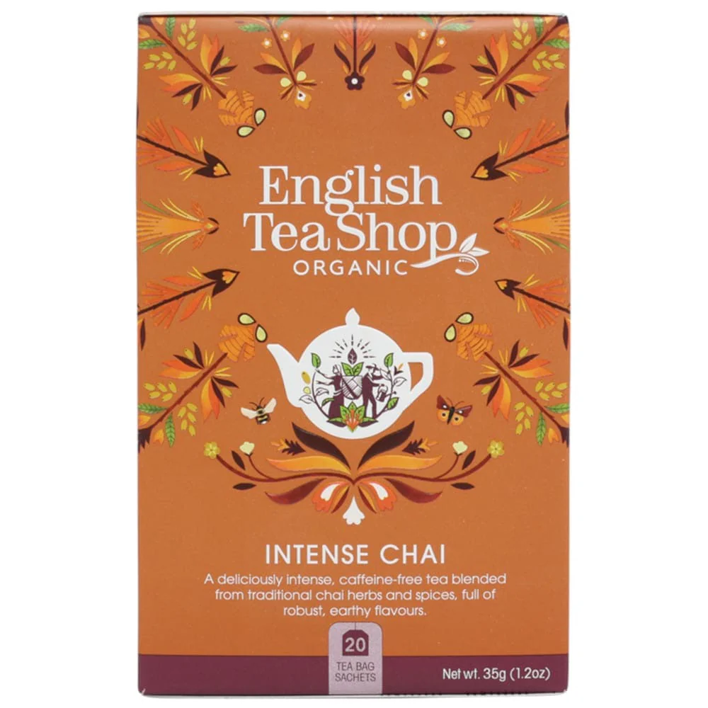 English Tea Shop Organic Intense Chai (Caffeine Free) Teabags 20pk