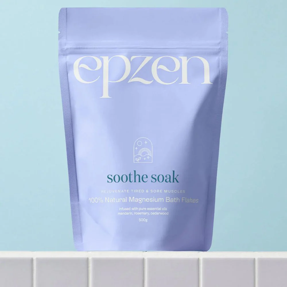 Epzen Magnesium Bath Flakes Soothe Soak 500g - Image 3