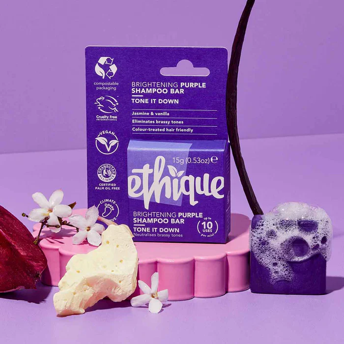 ETHIQUE Mini 15g Solid Shampoo Bar Purple  - Tone It Down