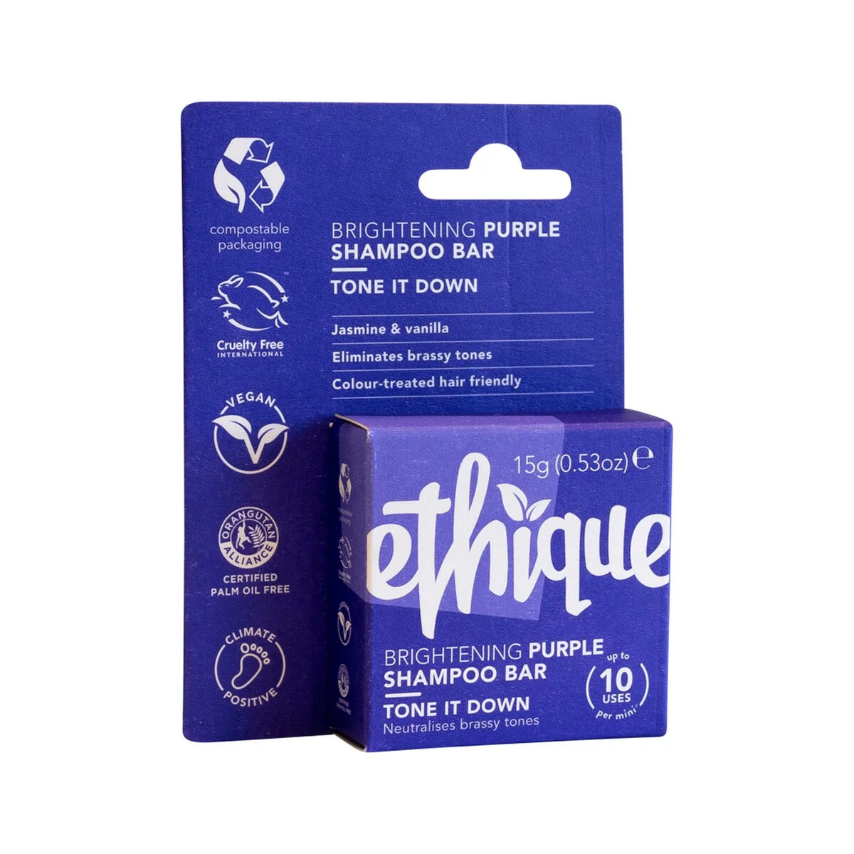 ETHIQUE Mini 15g Solid Shampoo Bar Purple  - Tone It Down - Image 2