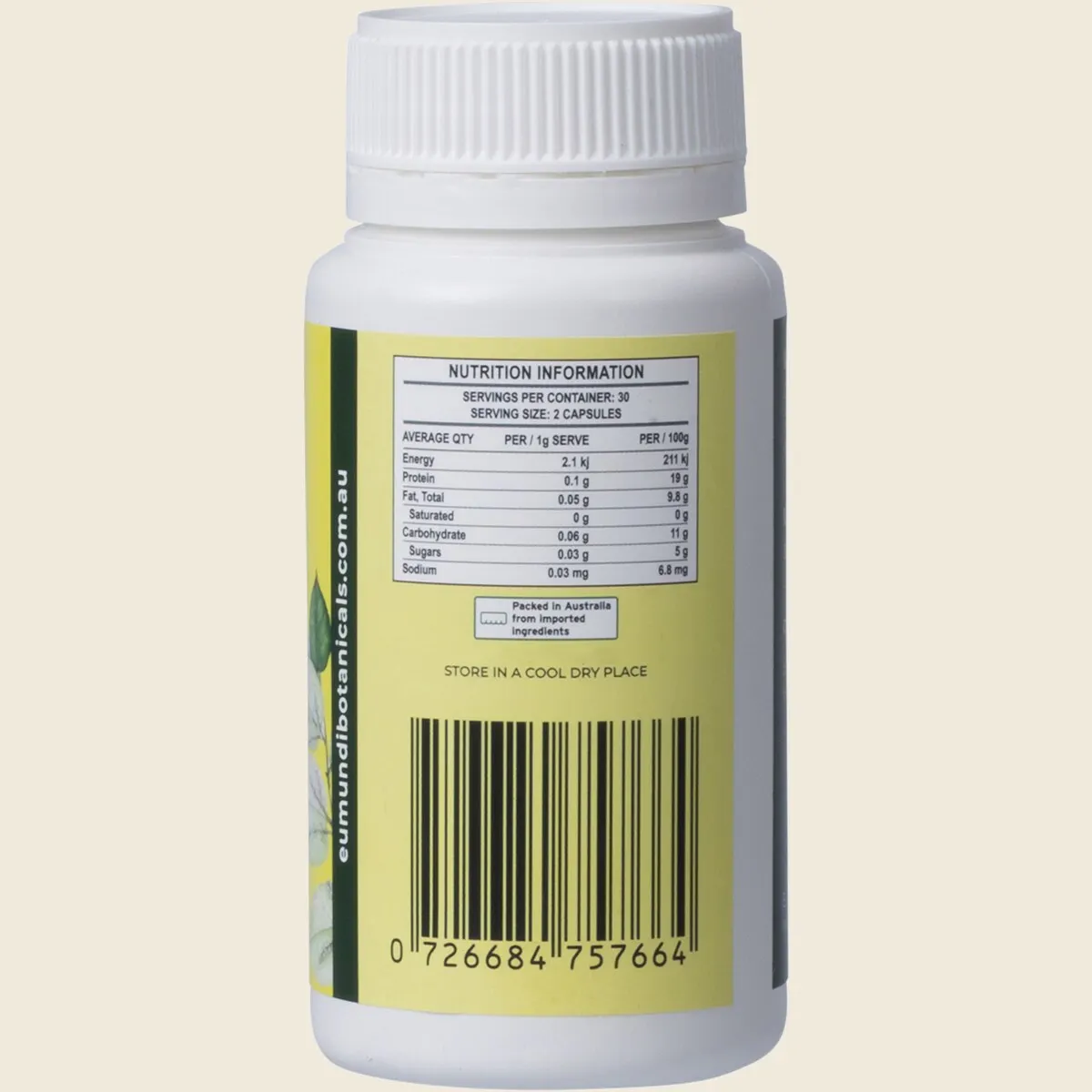 EUMUNDI BOTANICALS Nattokinase Natural Soy Enzyme 60 Caps - Image 2