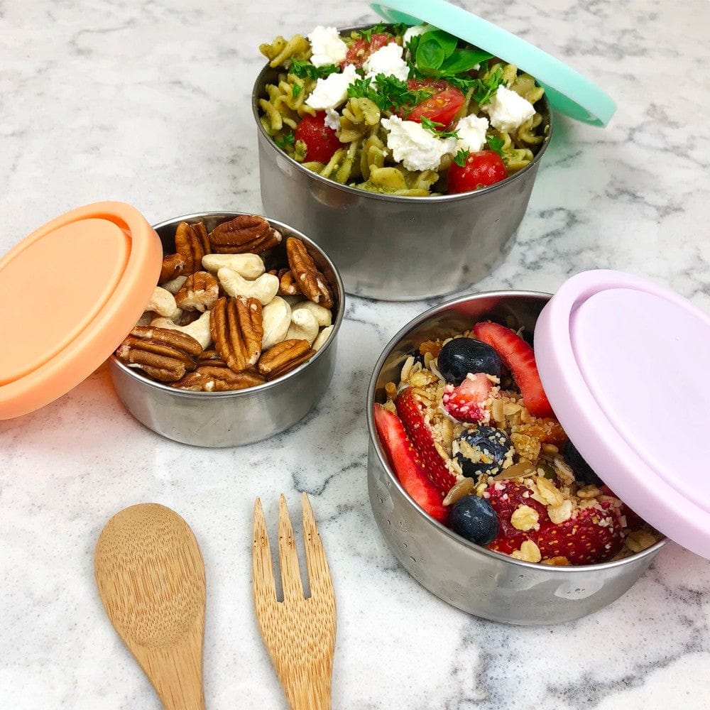 Ever Eco Stainless Steel Round Nesting Containers Set of 3 - Image 3