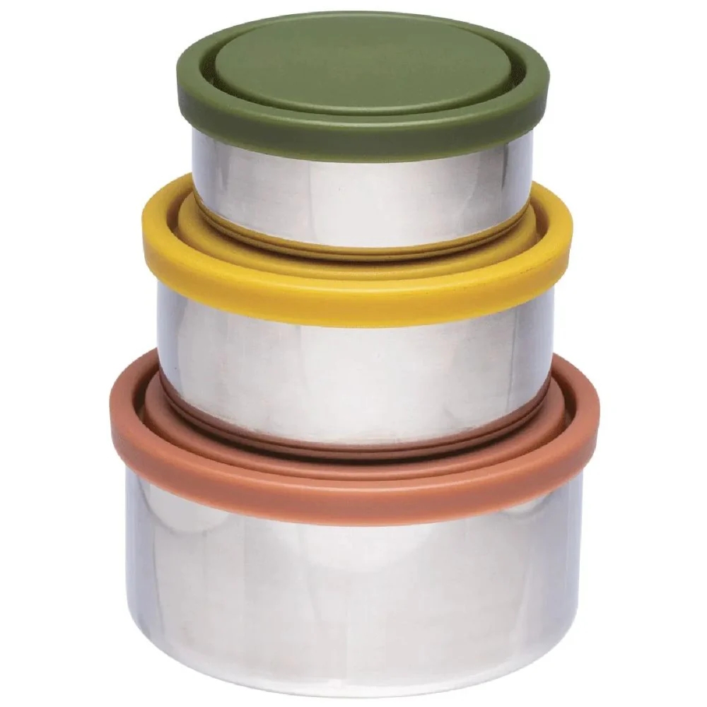 Ever Eco Stainless Steel Round Nesting Containers Set of 3 - Image 6