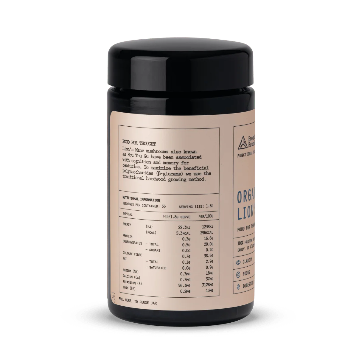 Evolution Botanicals Organic Lion's Mane Food For Thought 100g - Image 3