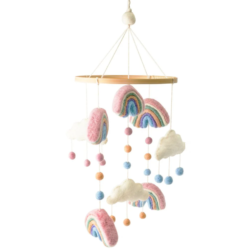 Felt Hanging Mobile - Rainbows - Image 3