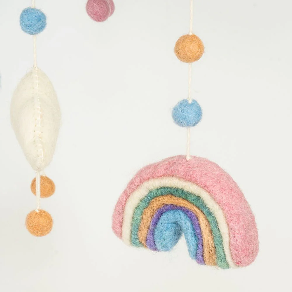 Felt Hanging Mobile - Rainbows - Image 4