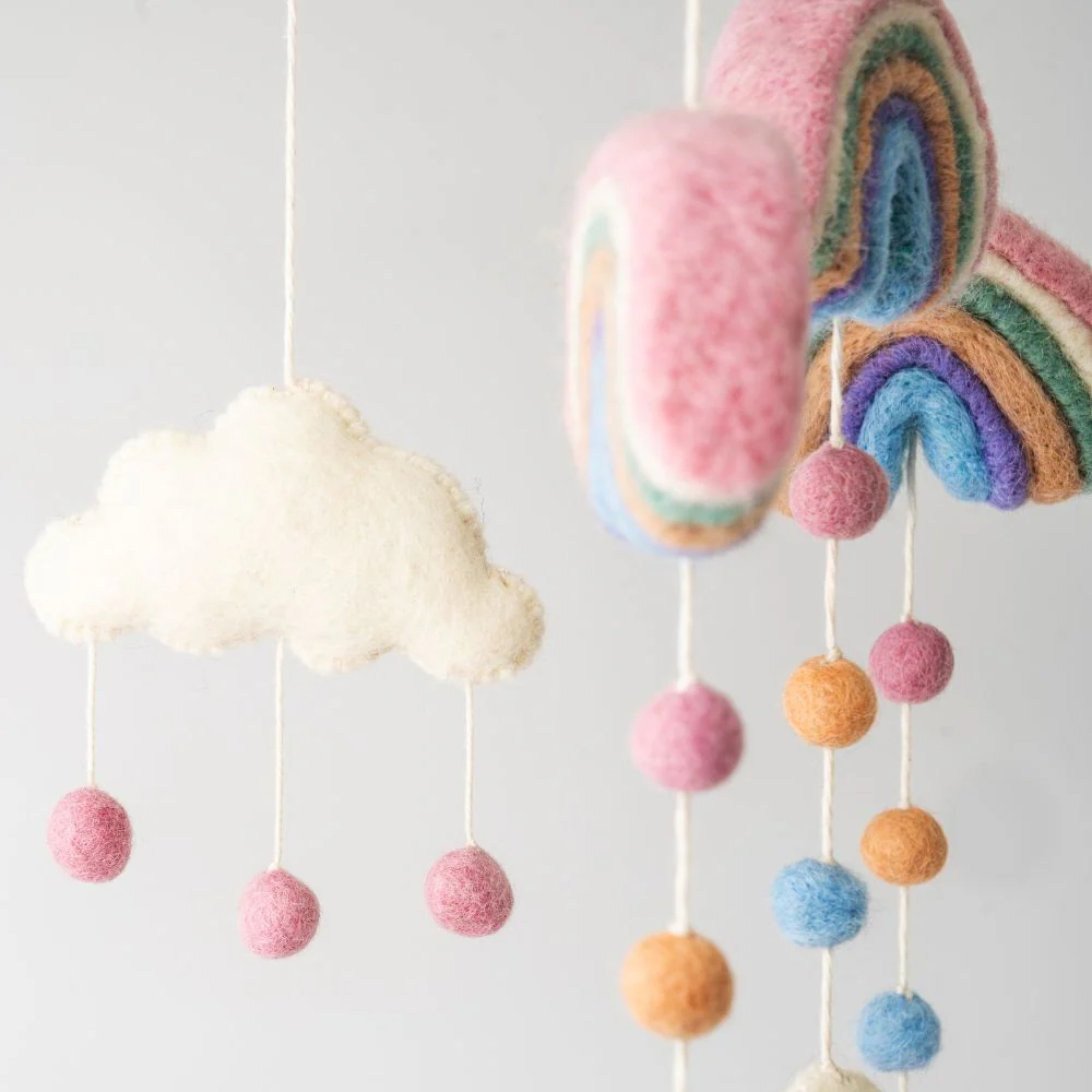 Felt Hanging Mobile - Rainbows - Image 5