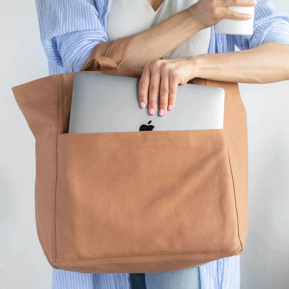 Fluf Organic Cotton Box Tote Bag - Image 3