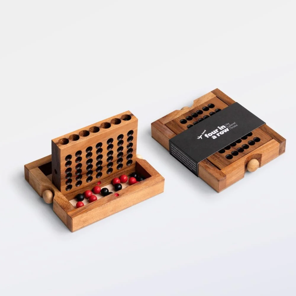 Planet Finska Four-in-a-Row Travel Wooden Game - Image 3