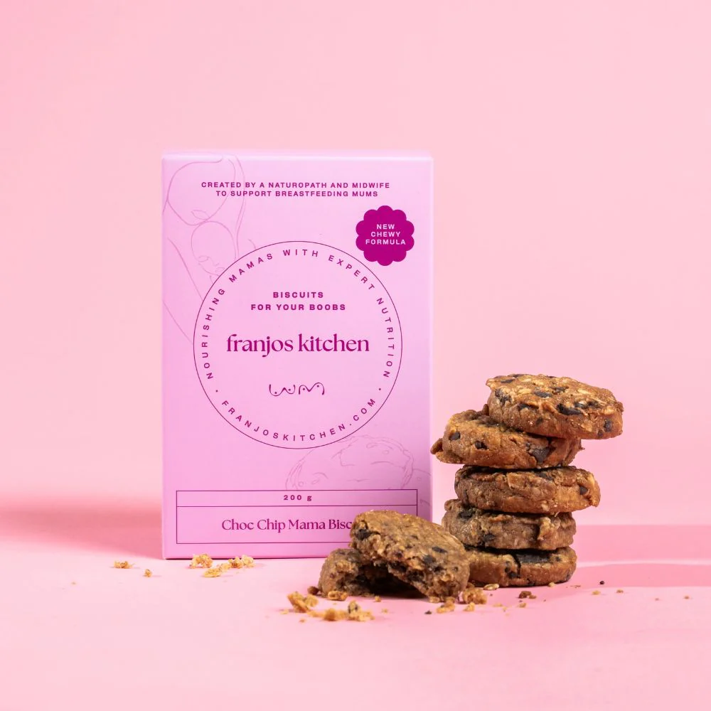 Franjos Kitchen Lactation Cookies Mama Biscuits - Choc Chip (New Chewy Formula) - Image 2