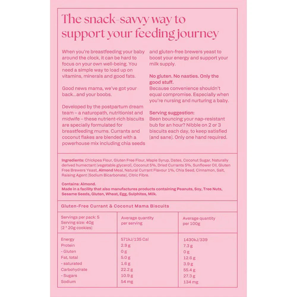 Franjos Kitchen Lactation Cookies Mama Biscuits - Currant and Coconut Gluten Free (New Chewy Formula) - Image 4