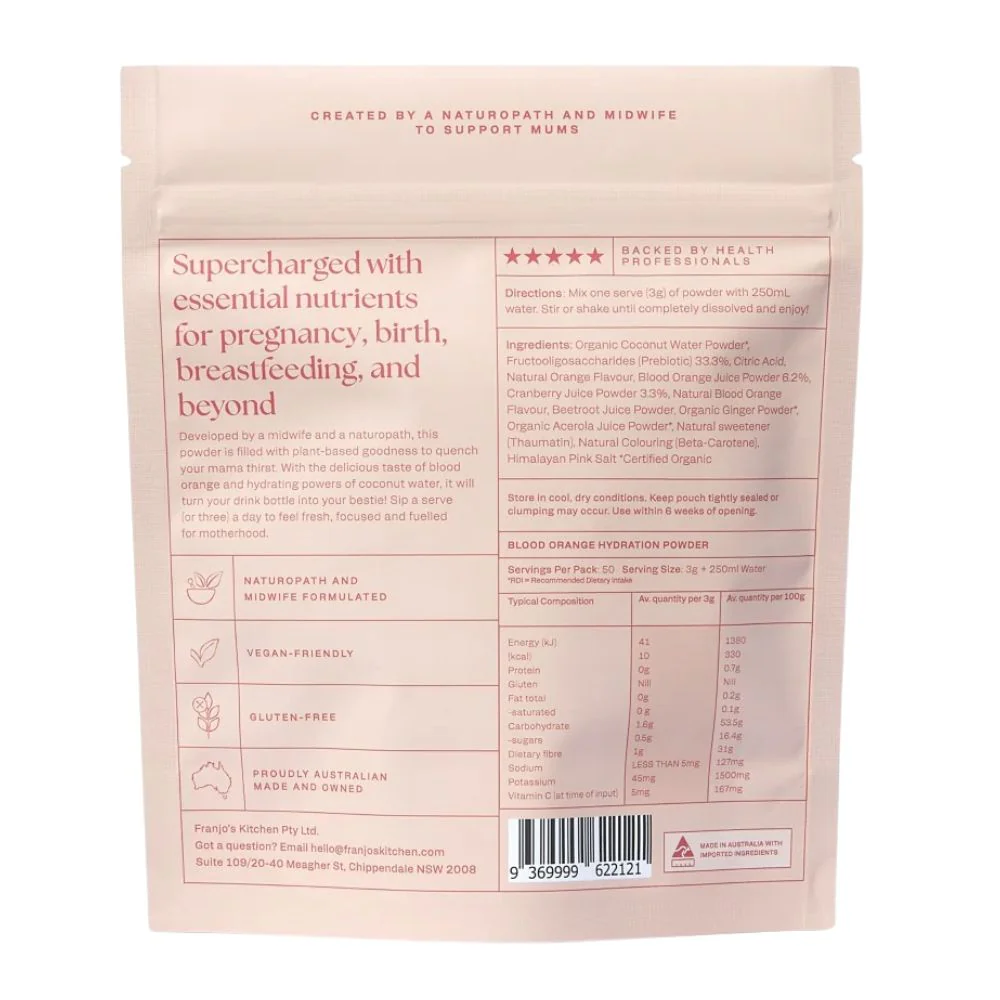 Franjos Kitchen Motherhood Hydration Powder - Blood Orange - Image 4