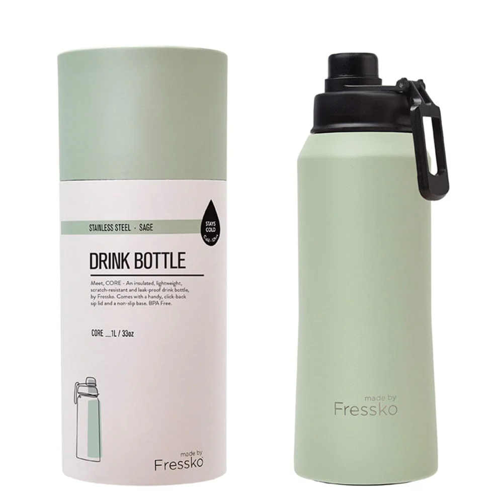 Fressko Insulated Stainless Steel Bottle CORE 1L  Sip Lid - Image 7