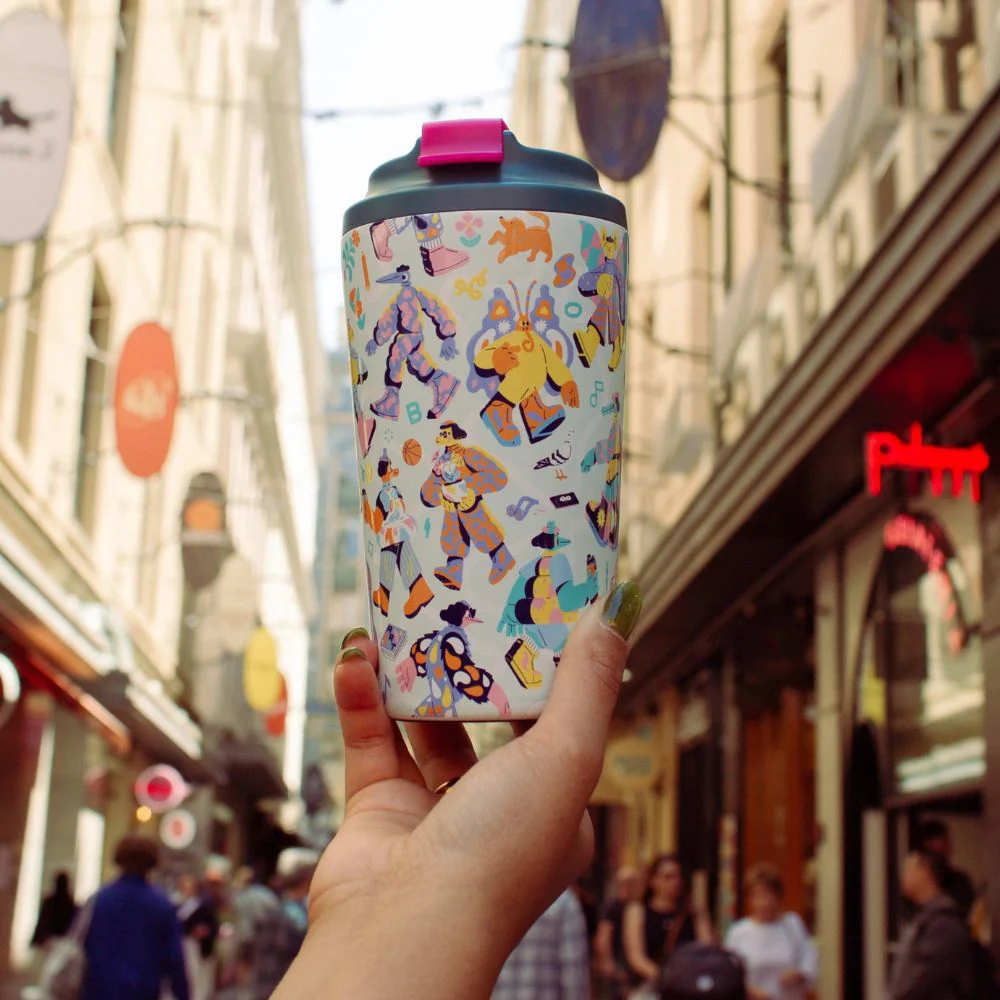 Fressko Ceramic Lined Reusable Cup - Brolga - Image 4