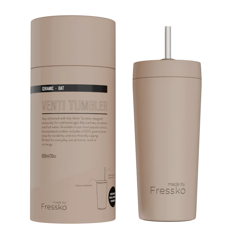 Fressko Ceramic Lined Tumbler with Titanium Straw - Venti 20oz - Image 7