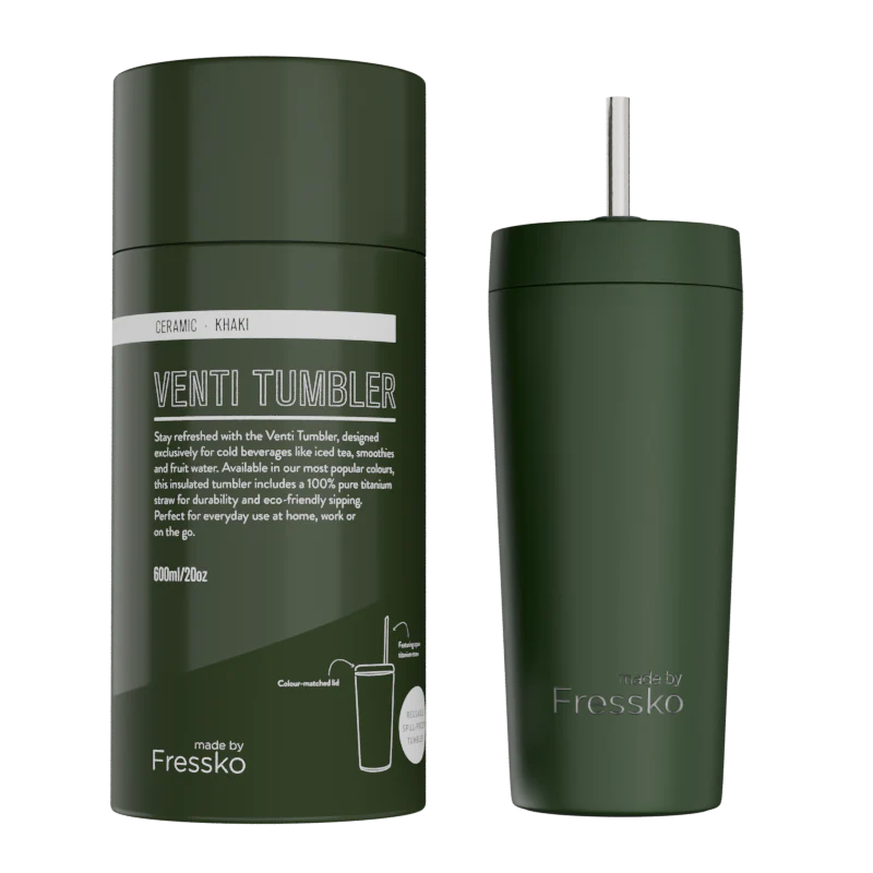 Fressko Ceramic Lined Tumbler with Titanium Straw - Venti 20oz - Image 8