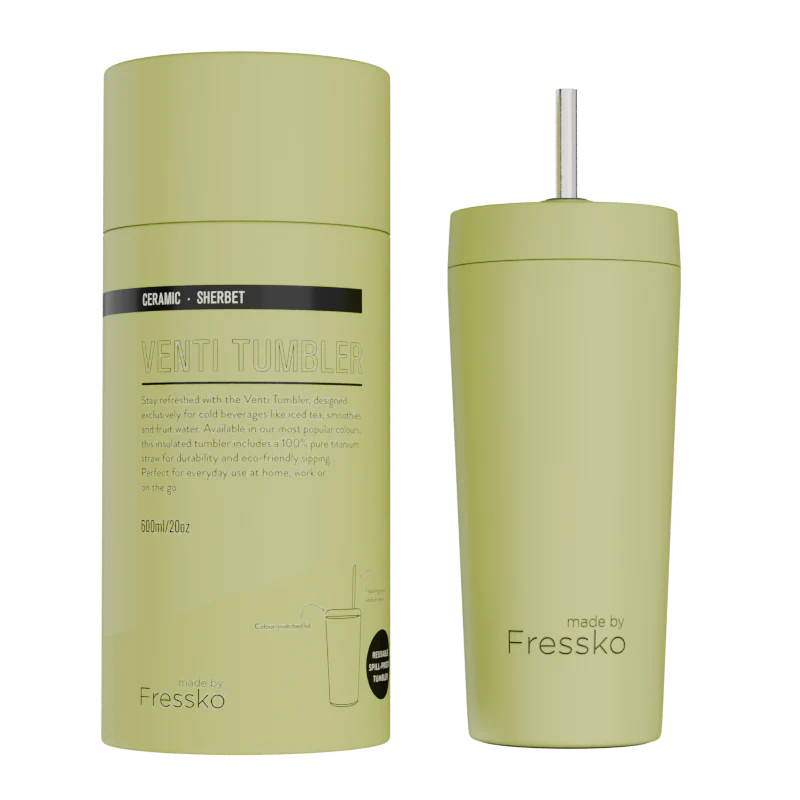 Fressko Ceramic Lined Tumbler with Titanium Straw - Venti 20oz - Image 9