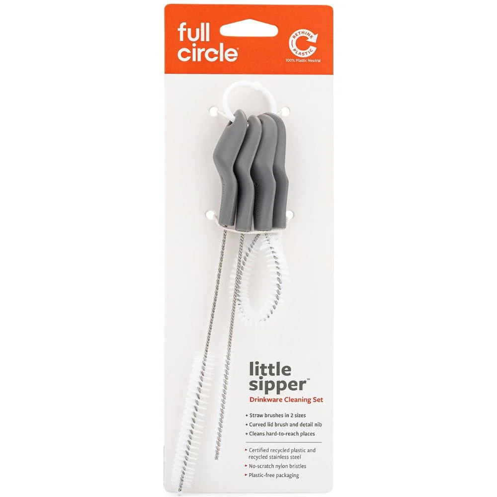 Full Circle Little Sipper Bottle Cleaning Set - White - Image 4
