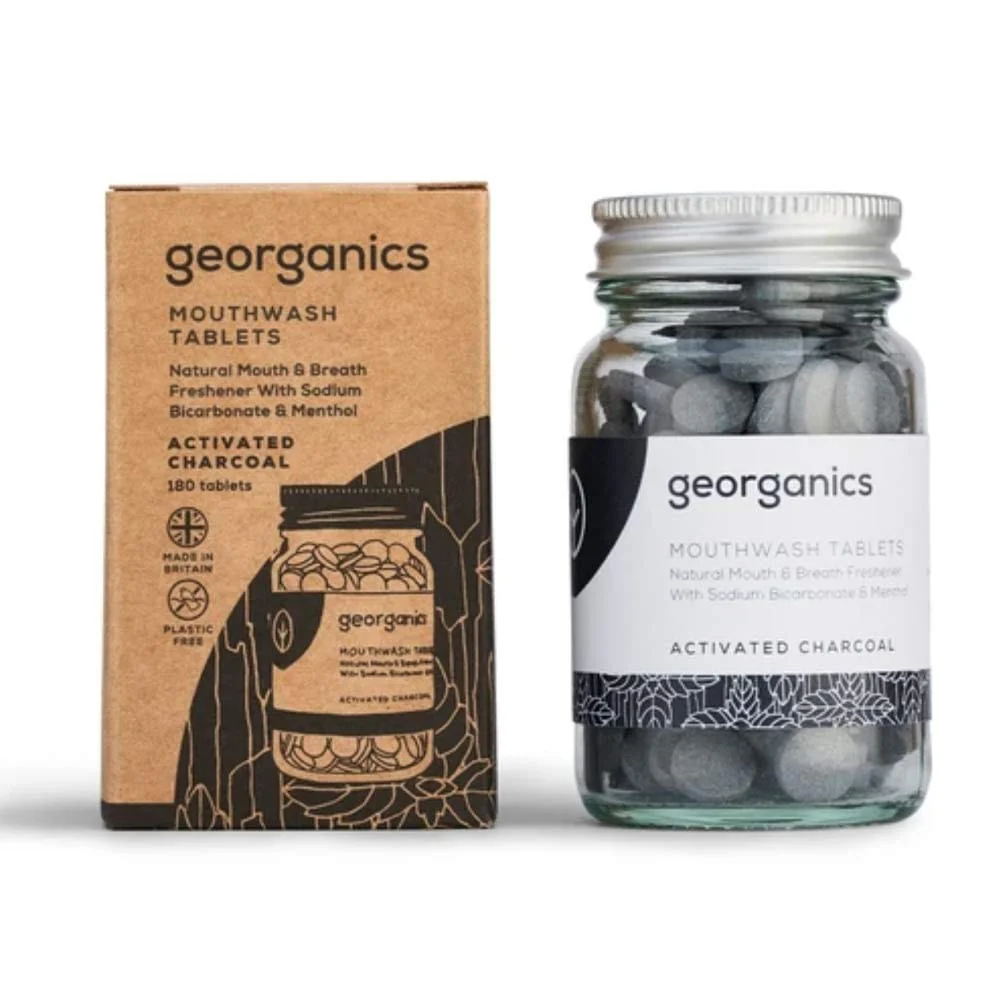 Georganics Mouthwash Tablets (180 tabs) - Activated Charcoal - Image 2